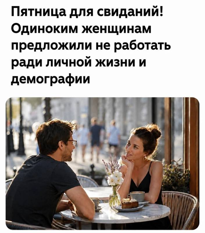 💅 Не работать по пятницам хотят разрешить россиянкам