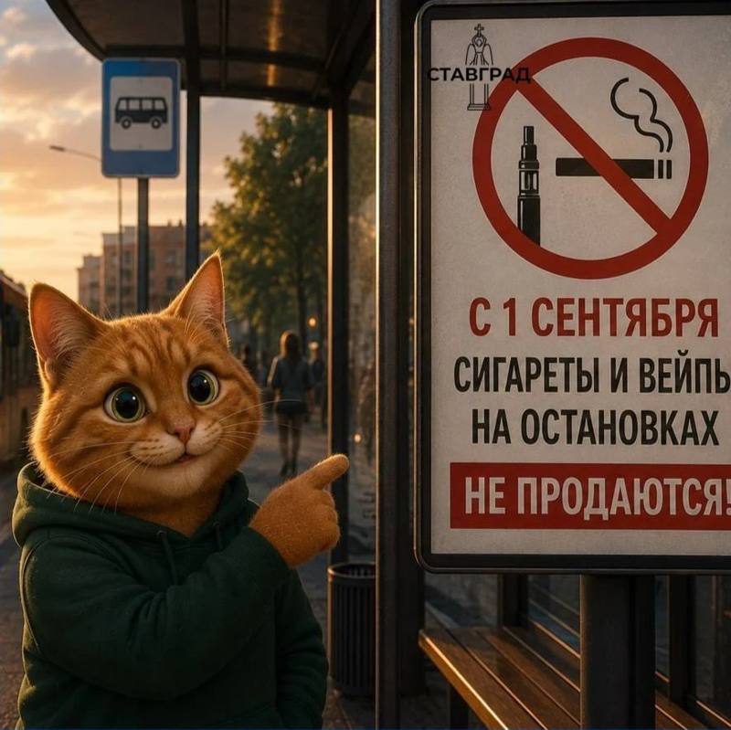 💻 С 1 сентября сигареты и вейпы перестанут продавать на остановках в России
