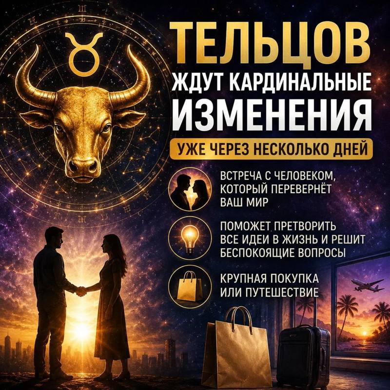 ♉ У Тельцов через несколько дней жизнь может перевернуться с ног на голову