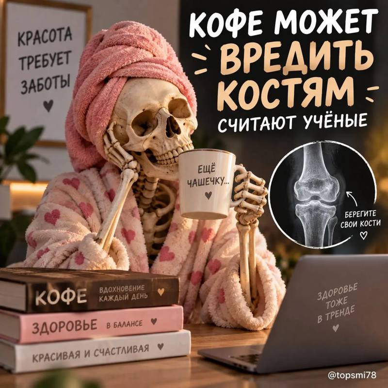 ☕ Любовь к кофе может не понравиться вашим костям, считают учёные
