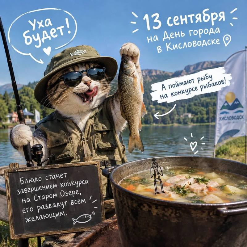 😋 Уху будут раздавать 13 сентября на День города в Кисловодске