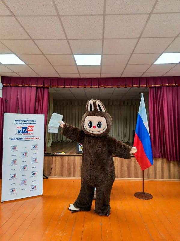 😁 Лабубу прибыл на выборы на Ставрополье