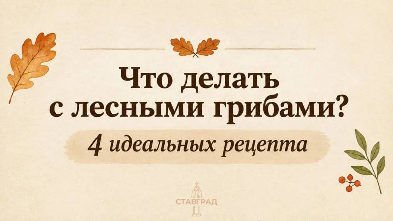 Редакция Ставграда предложила четыре быстрых рецепта из лесных грибов