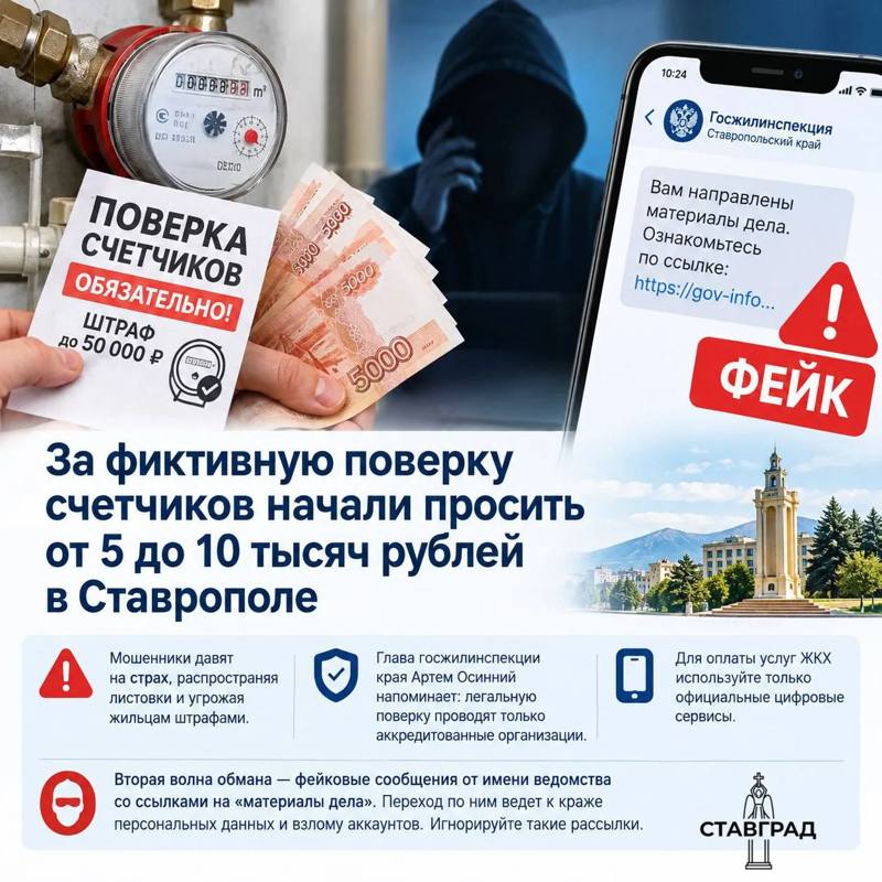 За фиктивную поверку счетчиков начали просить от 5 до 10 тысяч рублей в Ставрополе