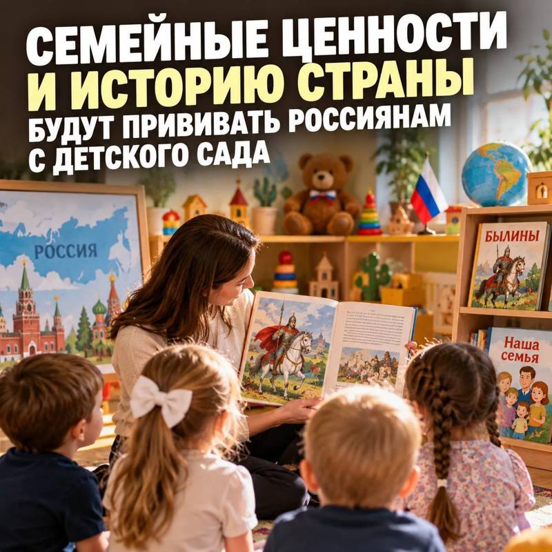 Семейные ценности начнут прививать с детского сада