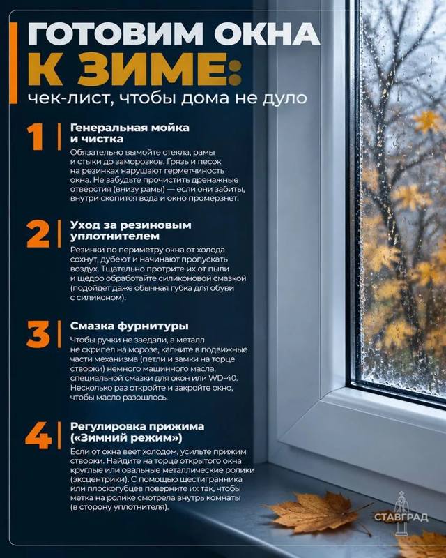 Готовим окна к зиме: короткий чек-лист от редакции Ставграда