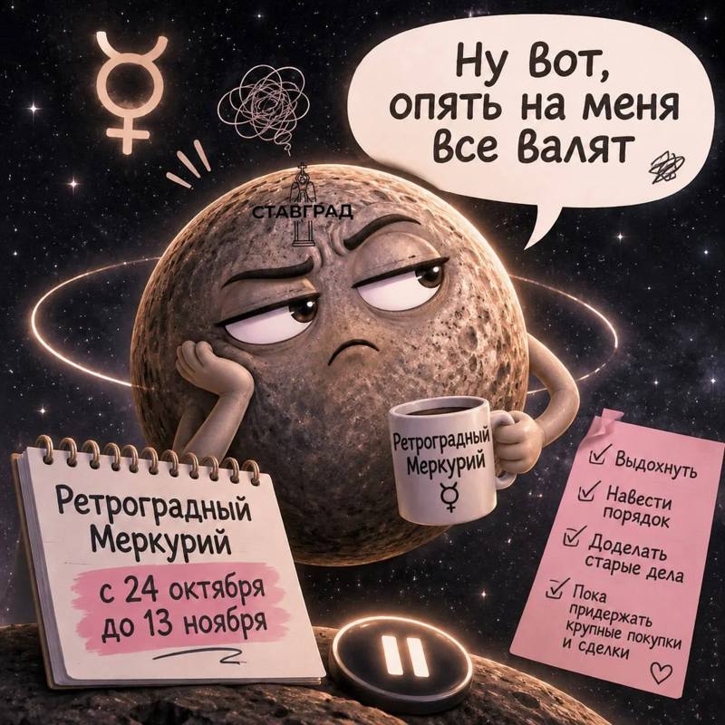 Ретроградный Меркурий уже на пороге: стартует завтра и будет с нами до 13 ноября
