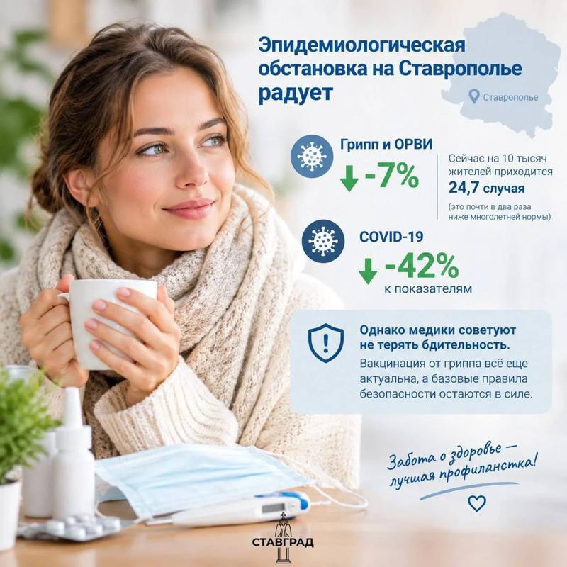 Эпидемиологическая обстановка на Ставрополье радует