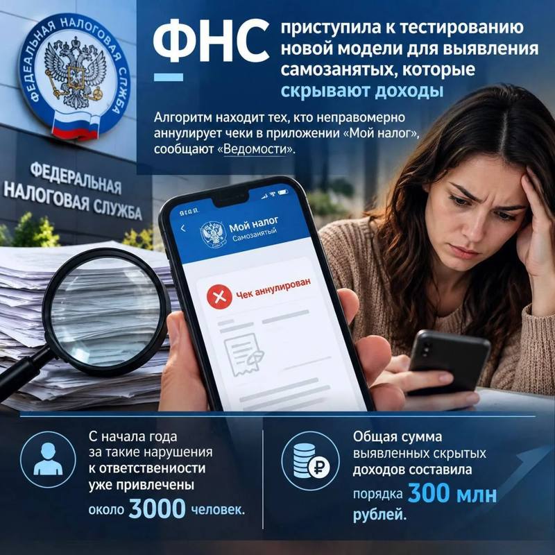 ФНС приступила к тестированию новой модели для выявления самозанятых, которые скрывают доходы